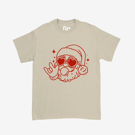 Outline Santa ILY Tee