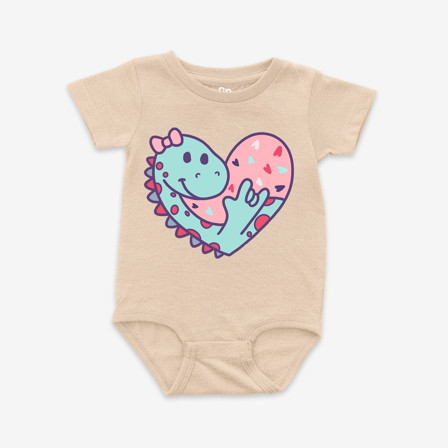 Dino Heart Onesie Tee