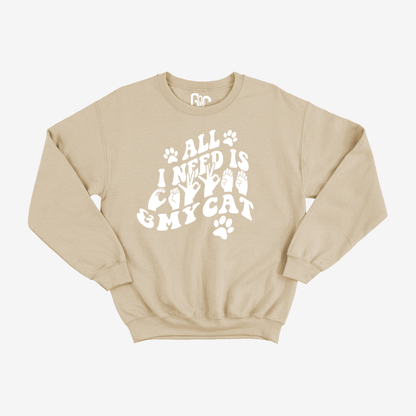 All I Need is Coffee & My Cat Crewneck