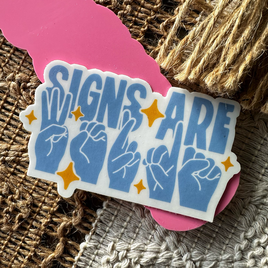 Signs Are Words Sticker