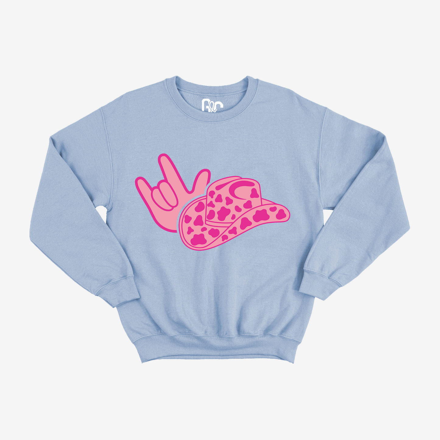 Cowgirl Pink ILY Crewneck
