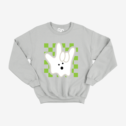 ILY Ghost Checkered Crewneck