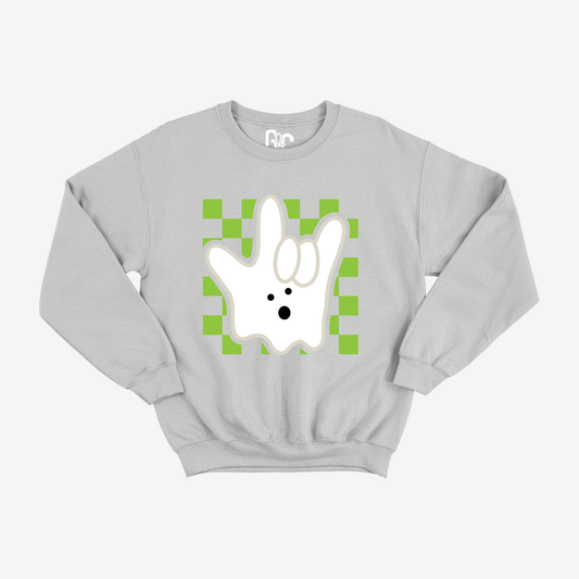 ILY Ghost Checkered Crewneck