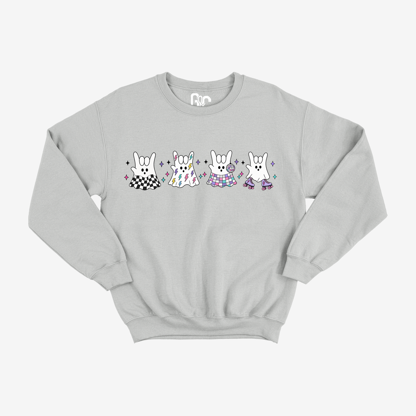 Retro ILY Ghost Crewneck