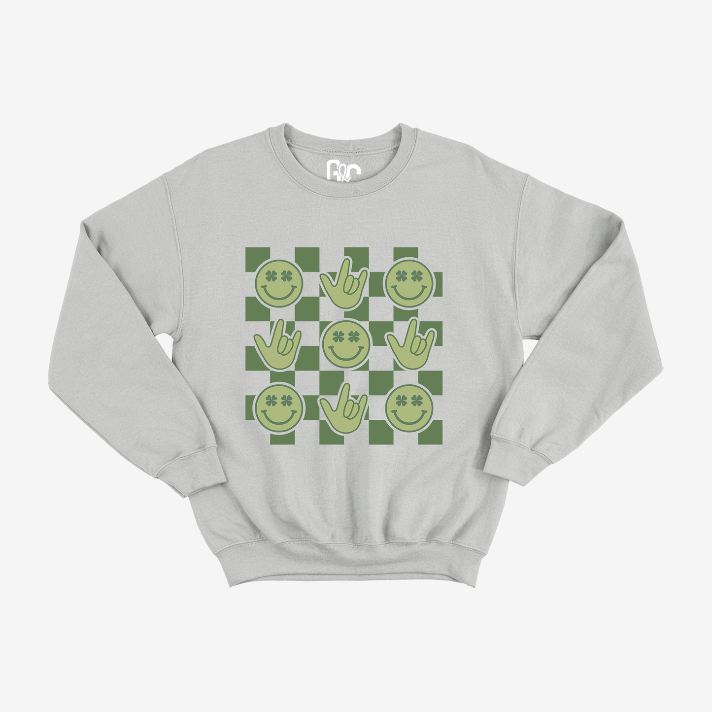 Clover Smiley ILY Crewneck