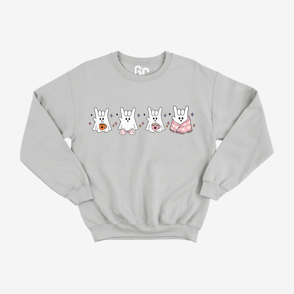 Cozy ILY Ghost Crewneck