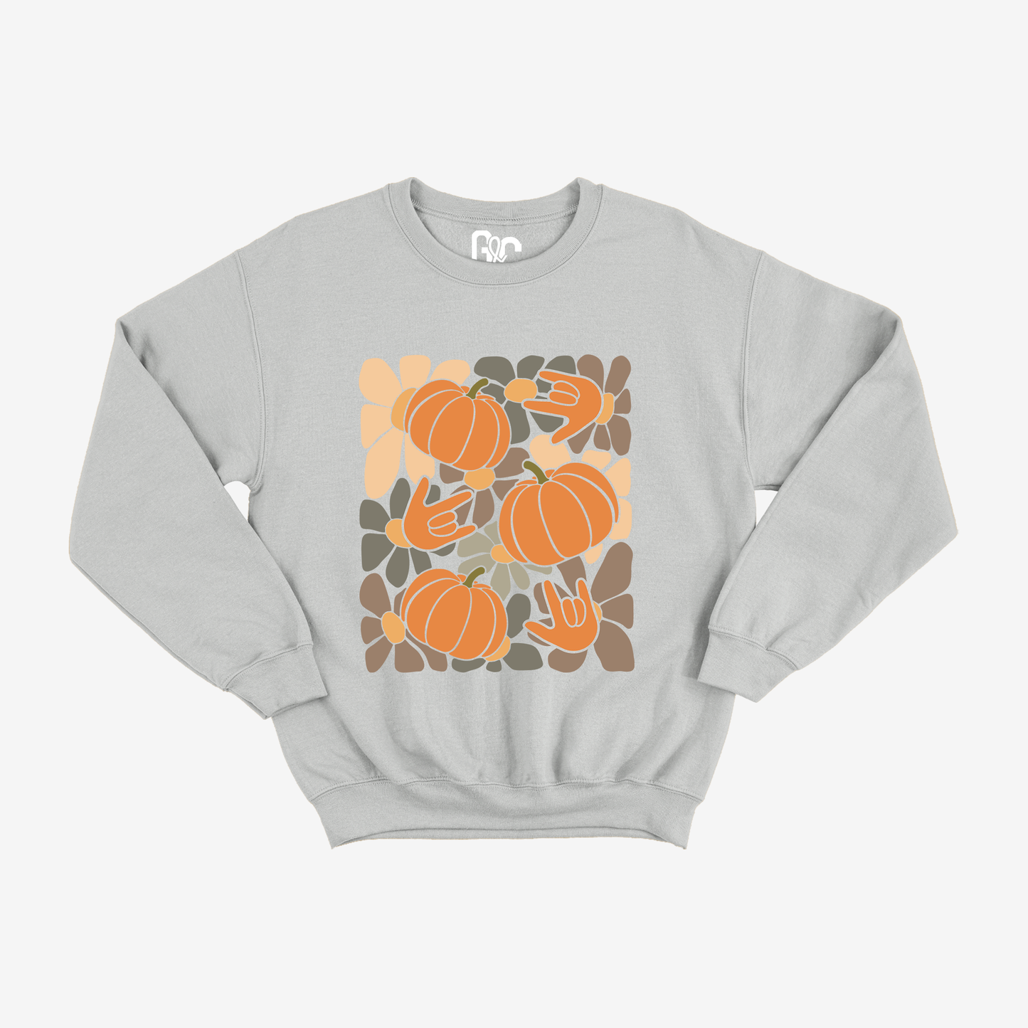 Floral Pumpkin Crewneck