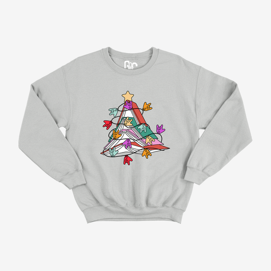 Book Christmas Tree Crewneck