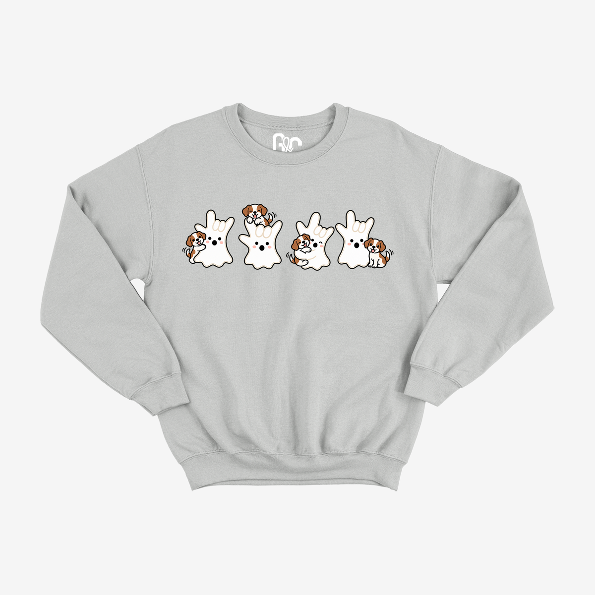 Dog ILY Ghost Crewneck
