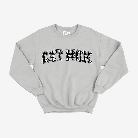 Cat Mom Black ILY Crewneck