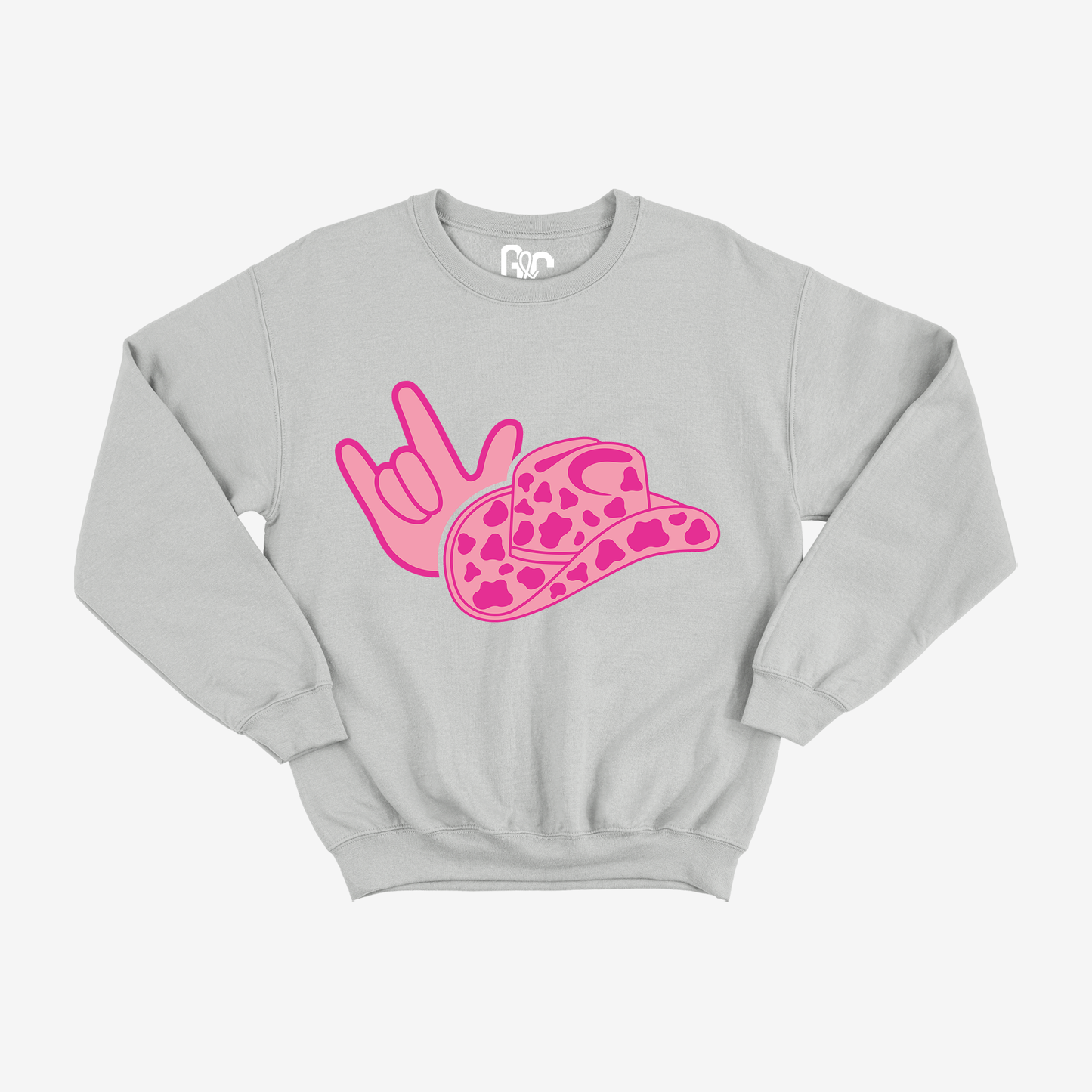 Cowgirl Pink ILY Crewneck