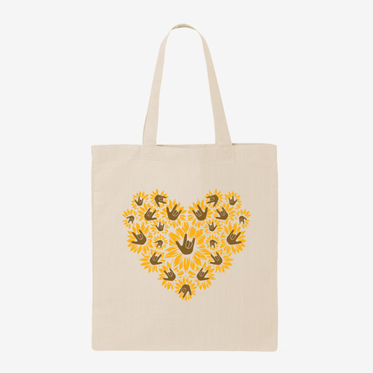 Sunflower ILY Tote Bag