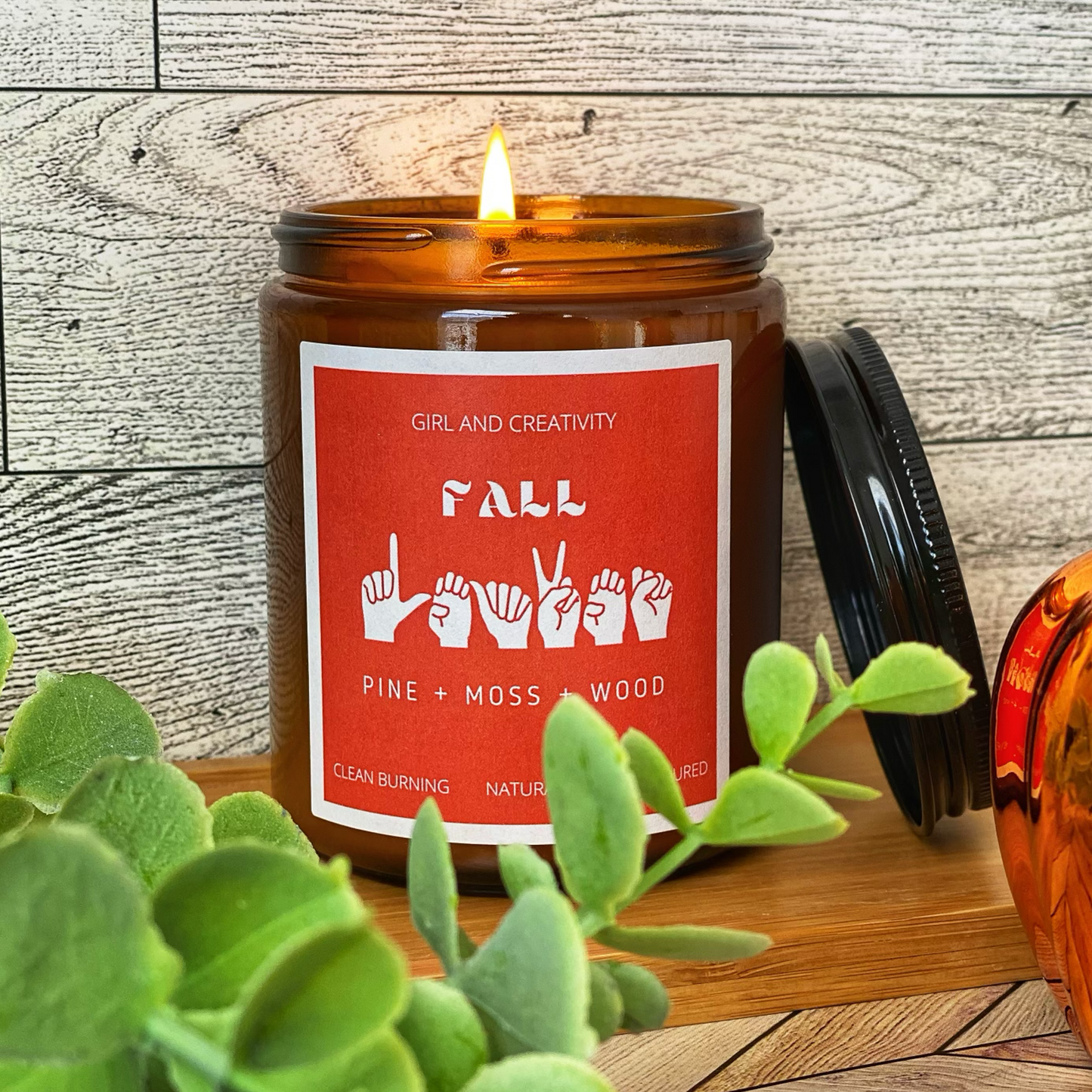 Fall Leaves Candle