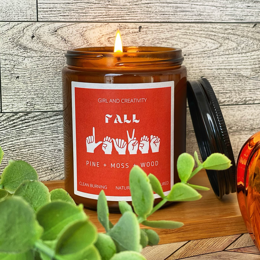 Fall Leaves Candle