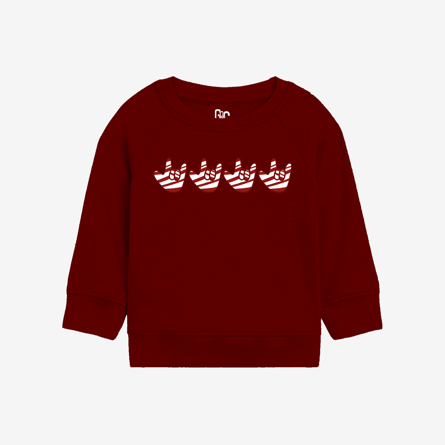 Peppermint Candy ILY Toddler Crewneck