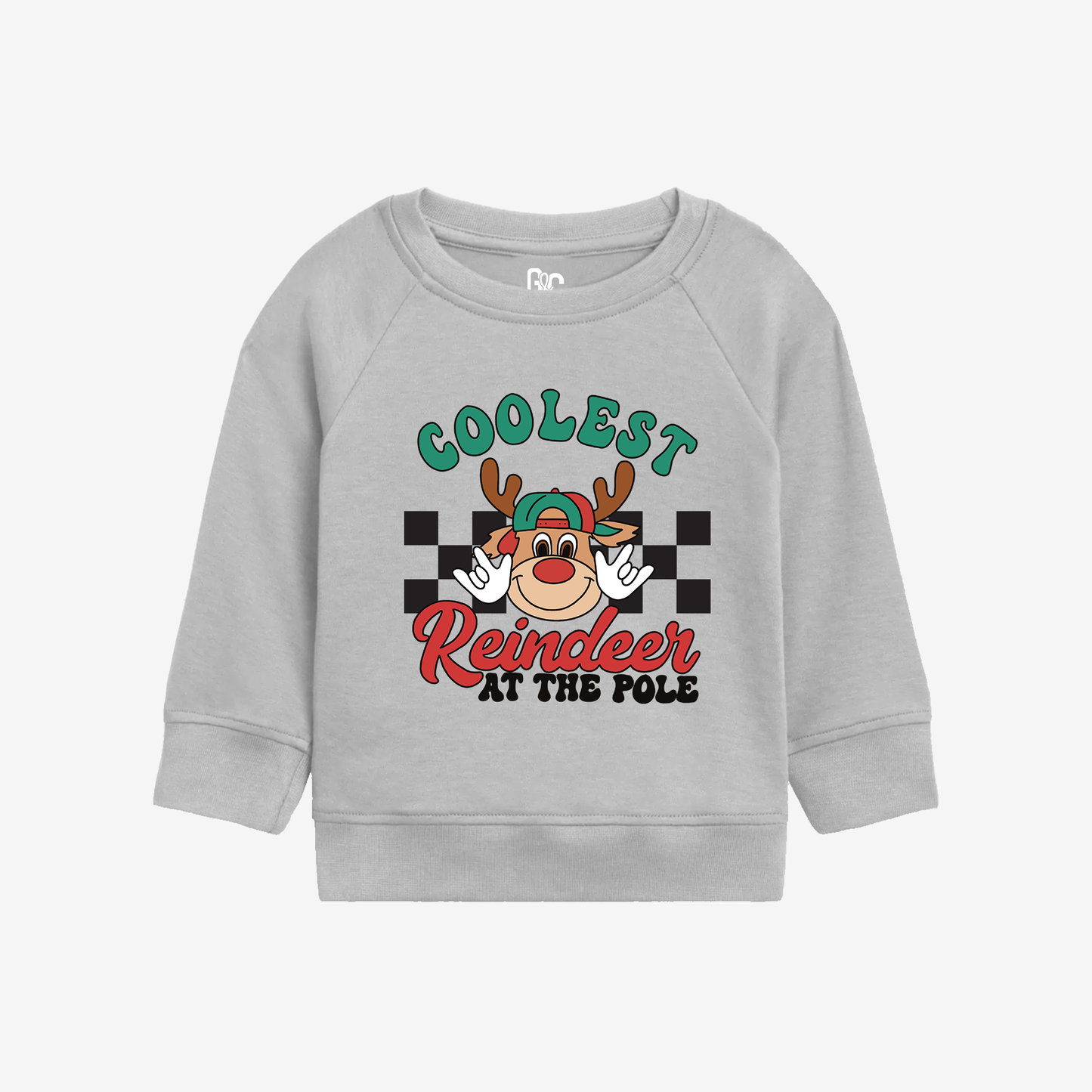 Coolest Reindeer ILY Toddler Crewneck
