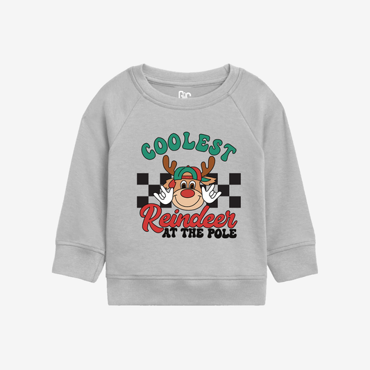 Coolest Reindeer ILY Toddler Crewneck
