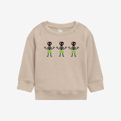 Girl Skeleton Toddler Crewneck