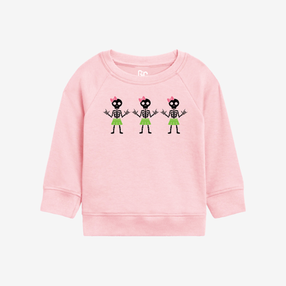 Girl Skeleton Toddler Crewneck