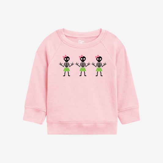 Girl Skeleton Toddler Crewneck