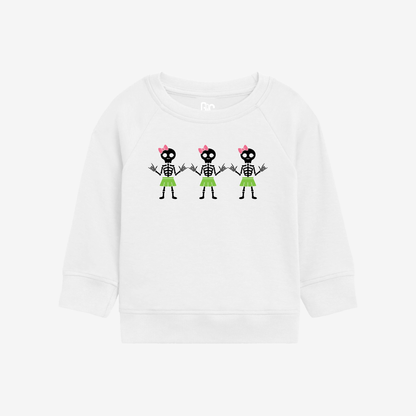 Girl Skeleton Toddler Crewneck
