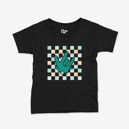 Boy Checkered  & ILY Toddler Tee