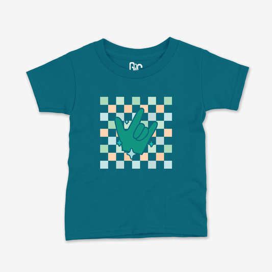 Boy Checkered  & ILY Toddler Tee