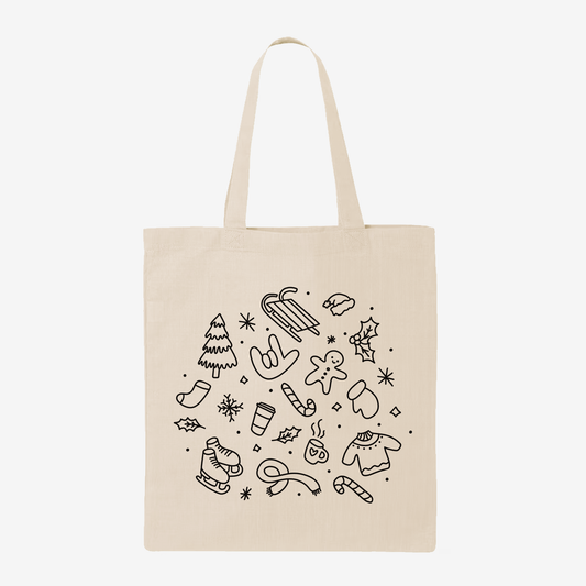 Winter Doddle Tote Bag