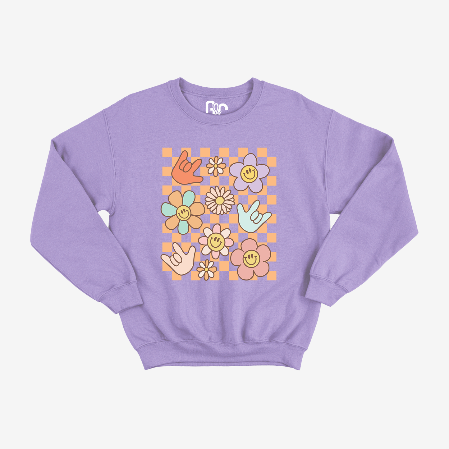 Daisy ILY Checkered Crewneck
