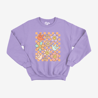 Daisy ILY Checkered Crewneck