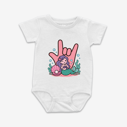 Mermaid ILY Onesie Tee