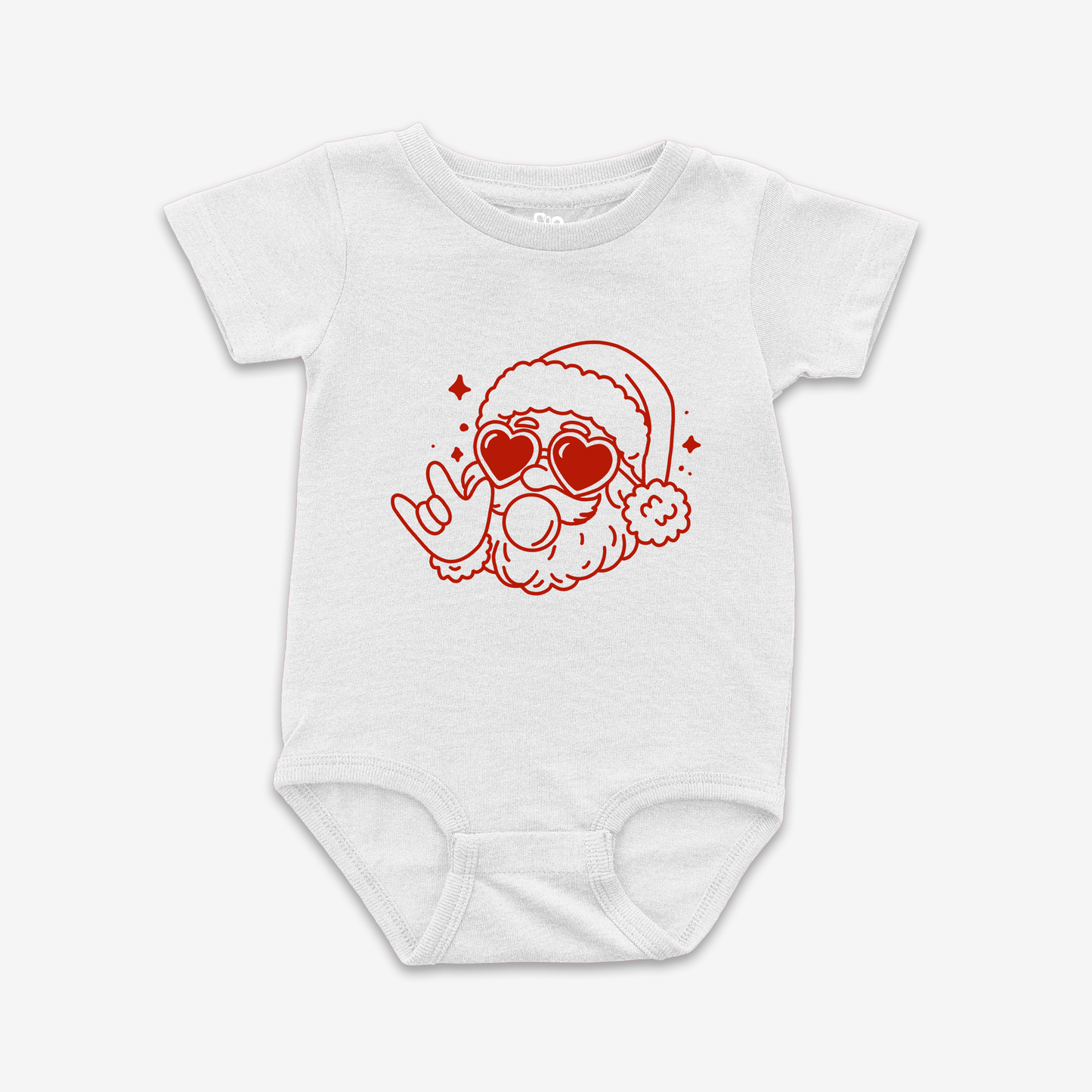 Outline Santa ILY Onesie Tee