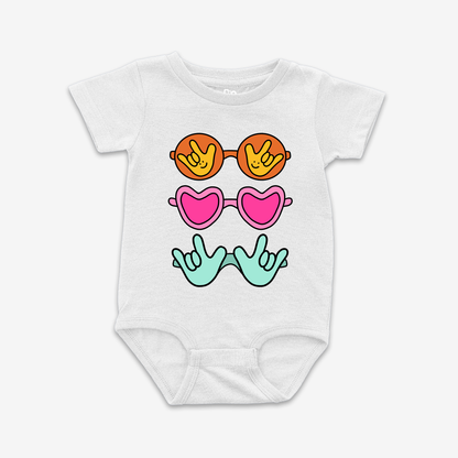Summer Sunglass ILY Onesie Tee