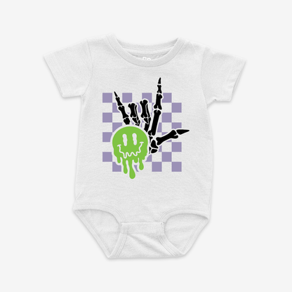 Spooky ILY Checkered Onesie Tee