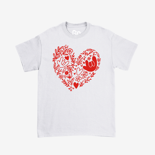 Valentines Doodle ILY Tee