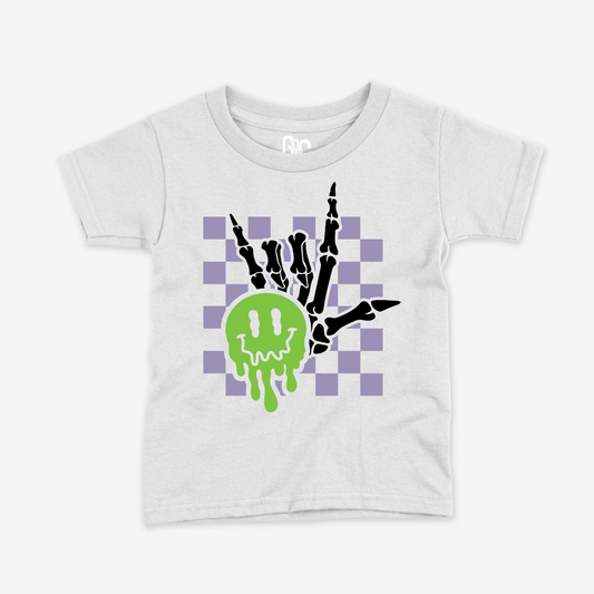 Spooky ILY Checkered Toddler Tee