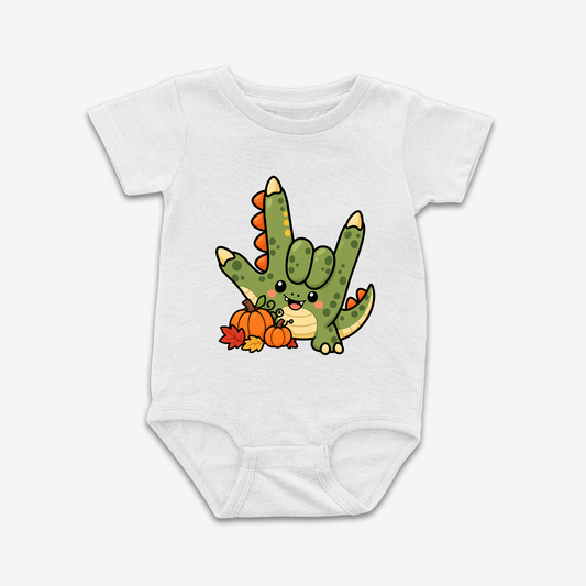 Dinosaur ILY Pumpkins Onesie Tee