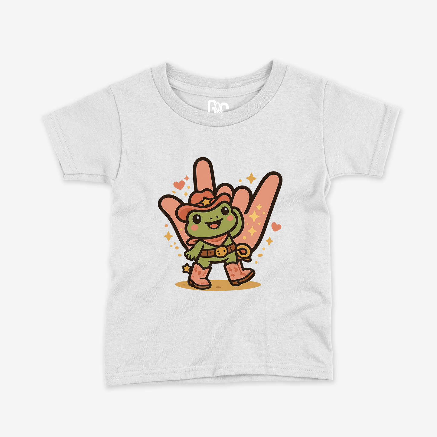 Cowgirl Frog ILY Toddler Tee