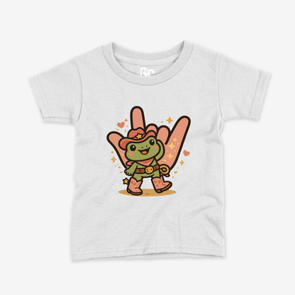 Cowgirl Frog ILY Toddler Tee