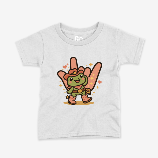 Cowgirl Frog ILY Toddler Tee