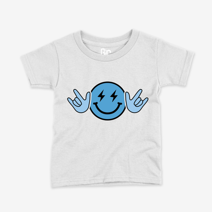 Blue Smiley ILY Toddler Tee