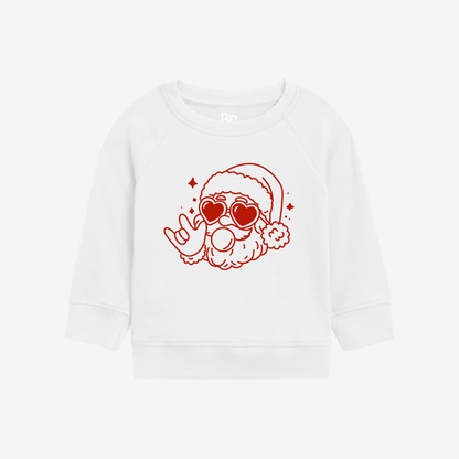 Outline Santa ILY Toddler Crewneck