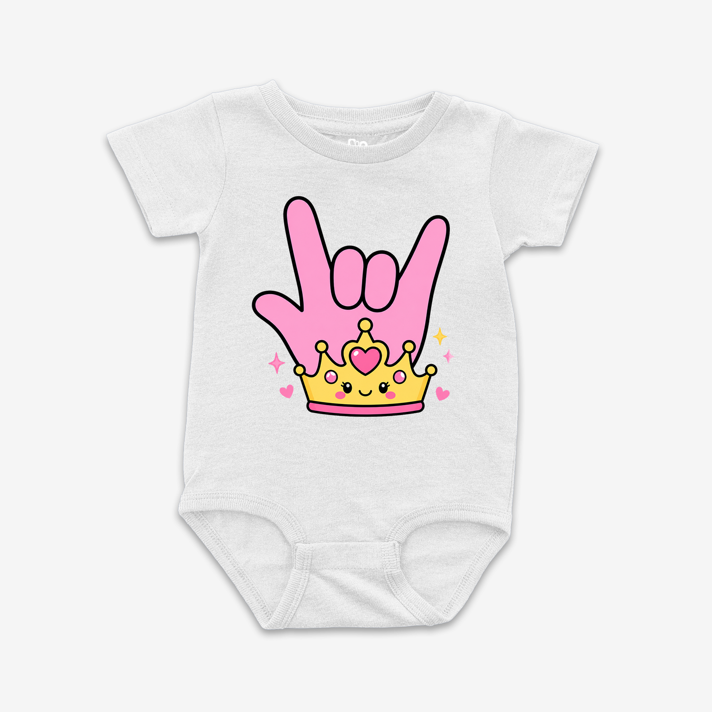 Crown ILY Onesie Tee