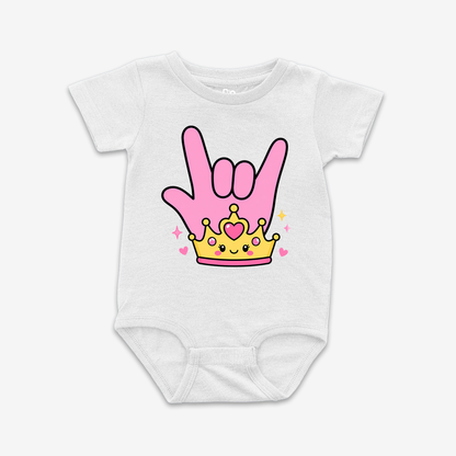 Crown ILY Onesie Tee