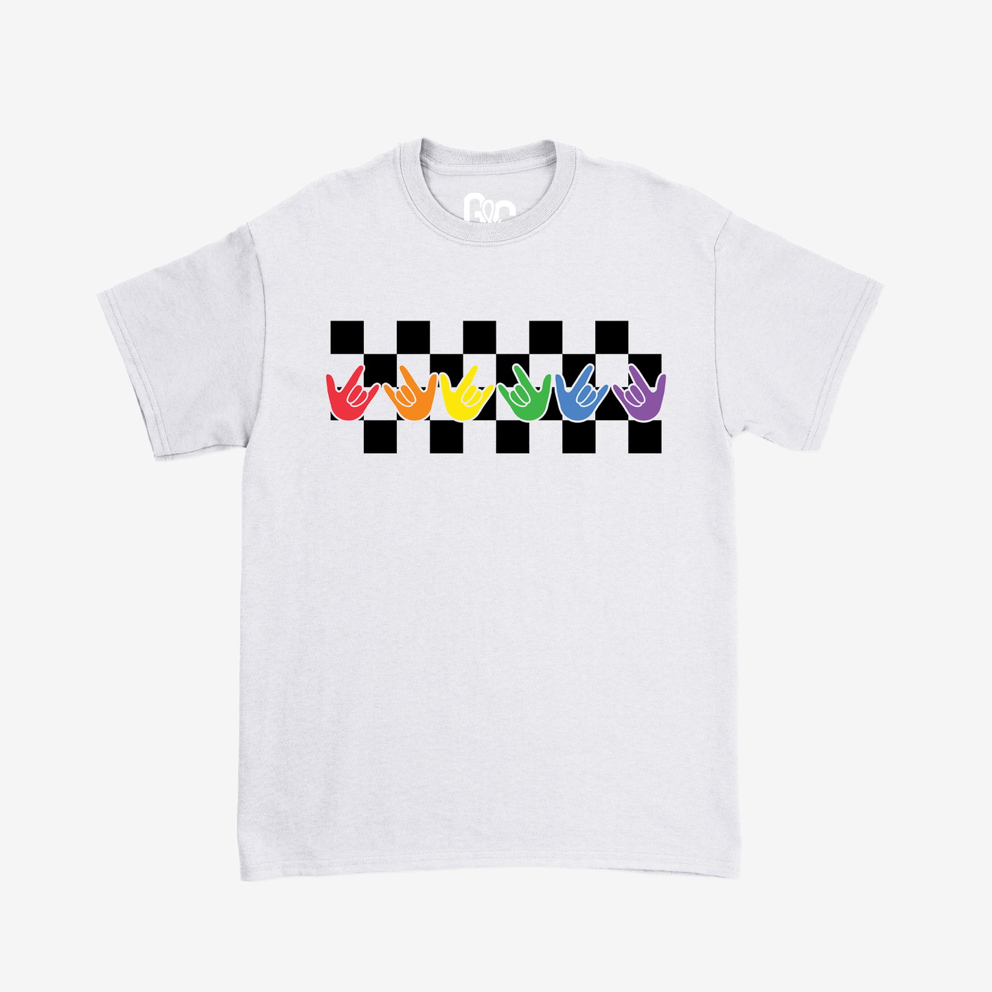 Pride ILY Checkered Tee