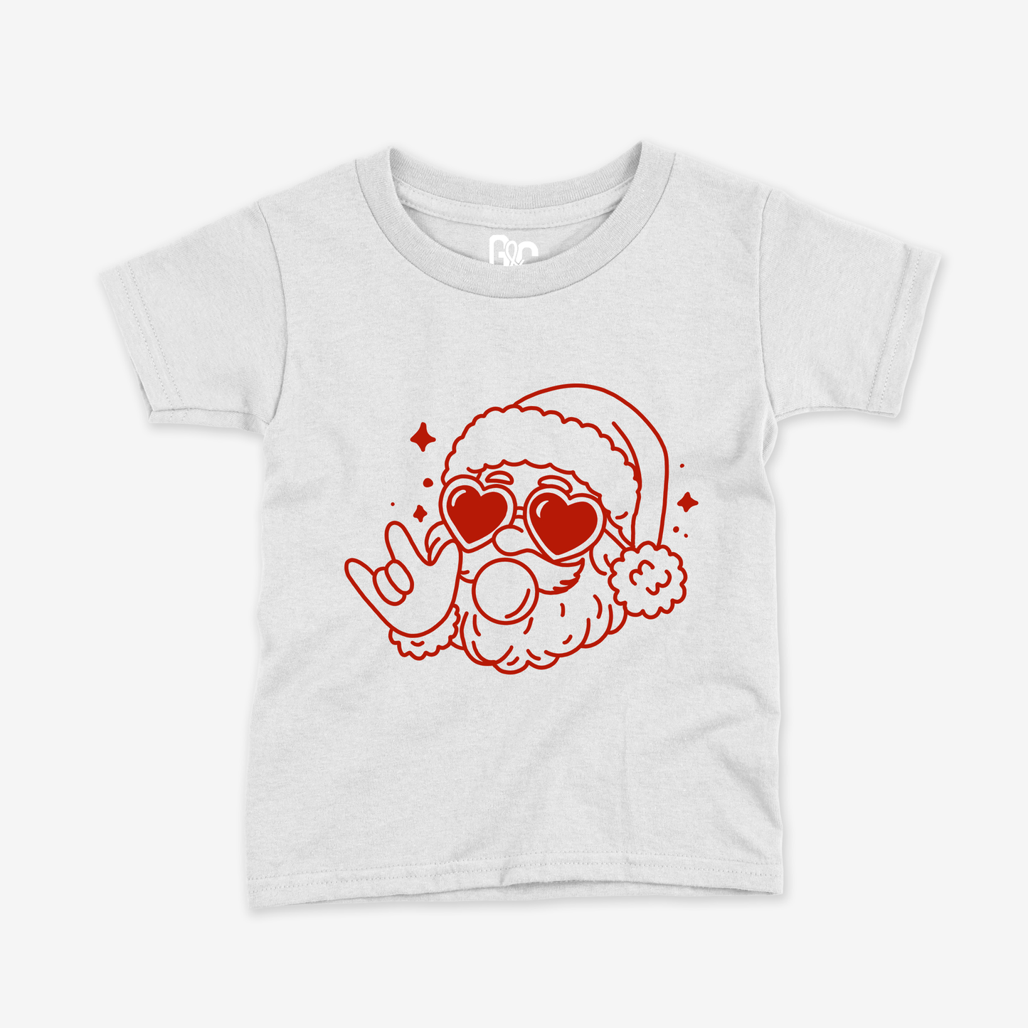 Outline Santa ILY Toddler Tee