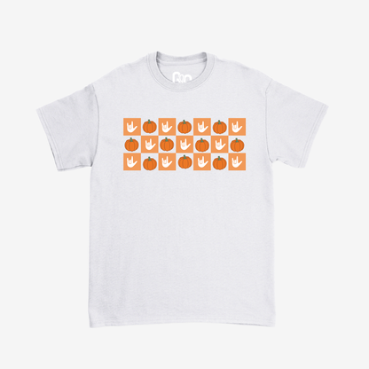 Pumpkin Checkered Tee