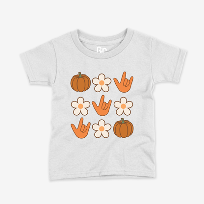 Pumpkins And Flowers Toddler Tee