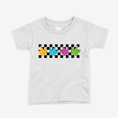 ILY Colorful Checker Toddler Tee