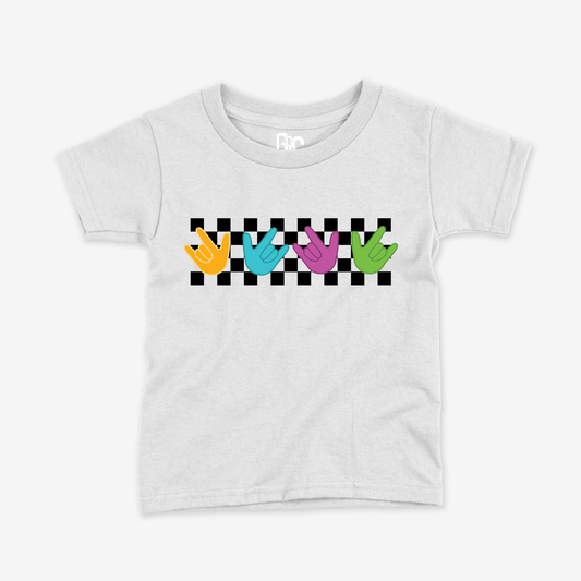 ILY Colorful Checker Toddler Tee